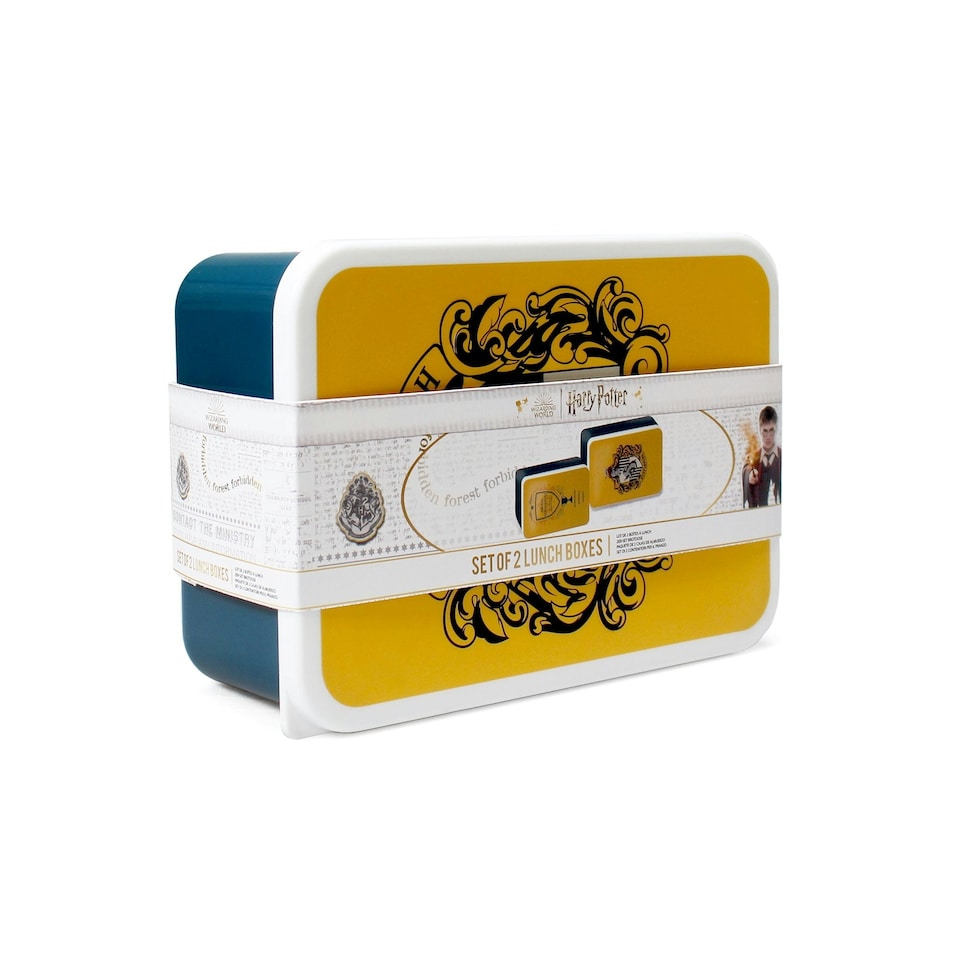 image 1 of Lunch Box Set of 2 - Harry Potter (Hufflepuff)