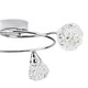 image 1 of ValueLights Astley 3 Way Chrome Swirl Ceiling Light & Bulb