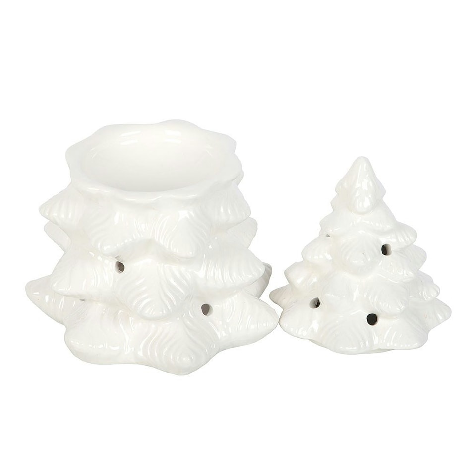 image 1 of White Fir Tree Oil Burner and Wax Warmer
