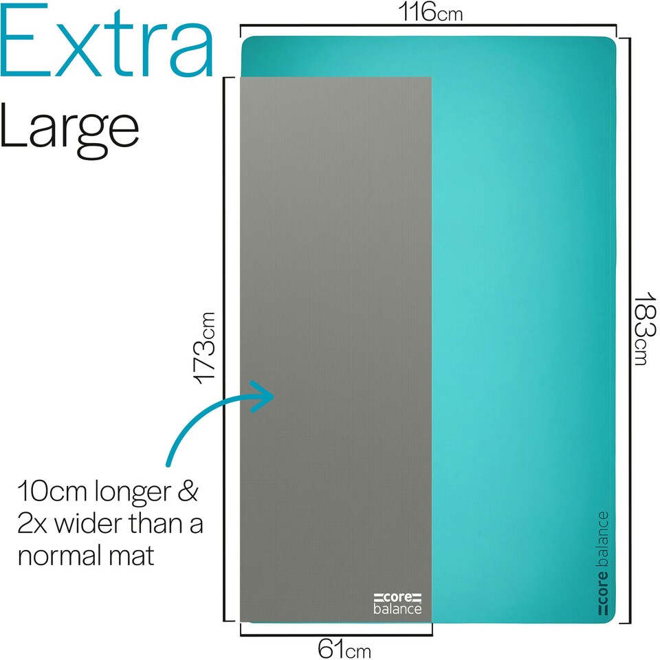 image 1 of Extra Large Exercise Mat (183cm x 116cm) - Green