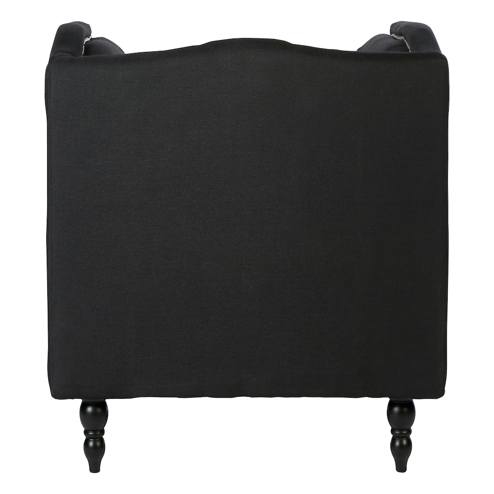 image 1 of Interiors by Premier Black Fabric Chair, Enchanting Sleep chair, Easy to Assemble Borg Chair, Comfy Office Chair