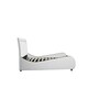 image 7 of Orion LED Lights Headboard Gaming Style  White/Black Faux Leather Bed Frame (Single) | White | White | Single