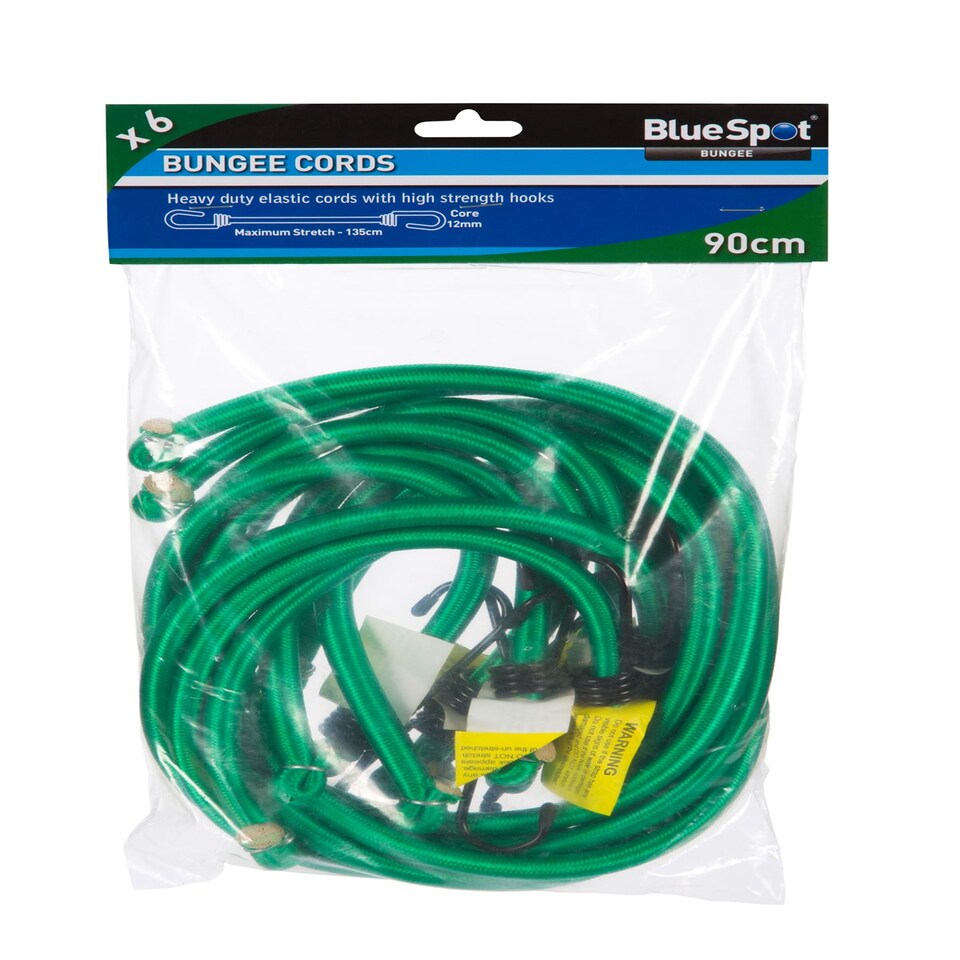 image 1 of Blue Spot Tools - 6 Pce 90cm Bungee Cord Set