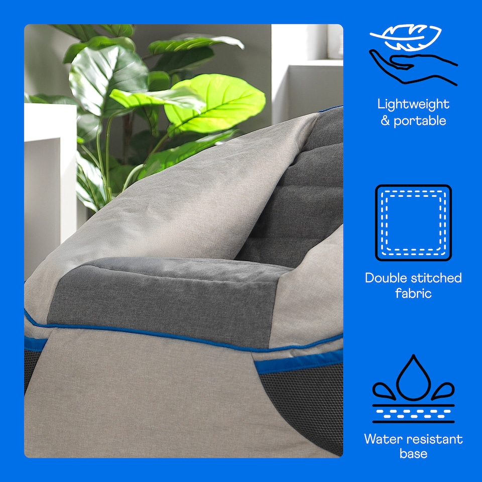 image 1 of PLAY-R1 Alpha Kids Gaming Bean Bag Chair Grey Video Gaming Bean Bags | Grey | Grey | 1