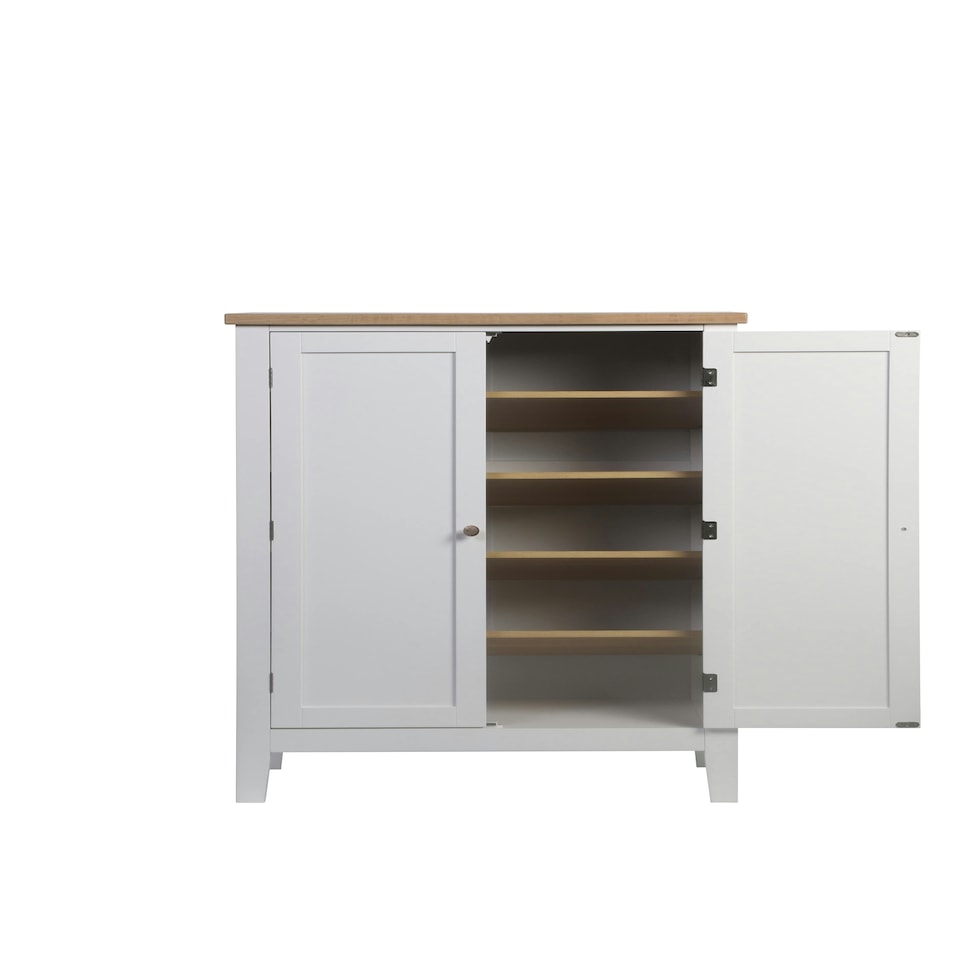 image 1 of Leines Shoe Storage Cabinet in Classic White White