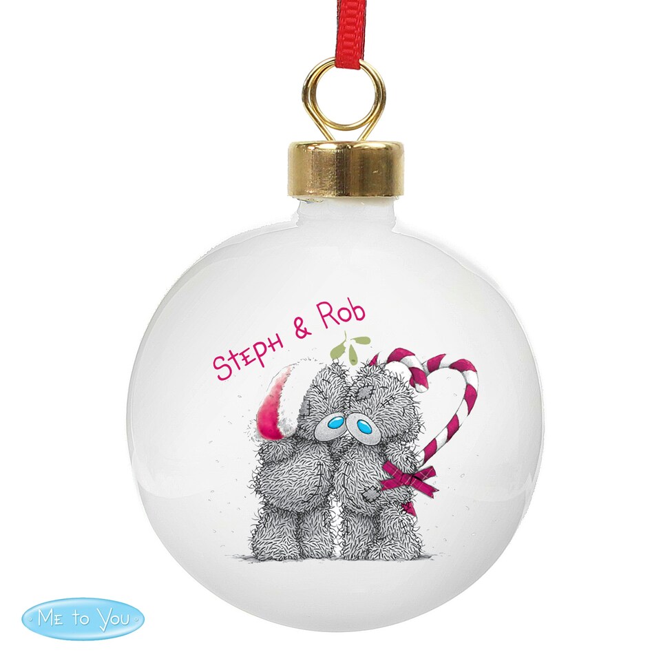 image 1 of Personalised Me To You Couple Christmas Bauble