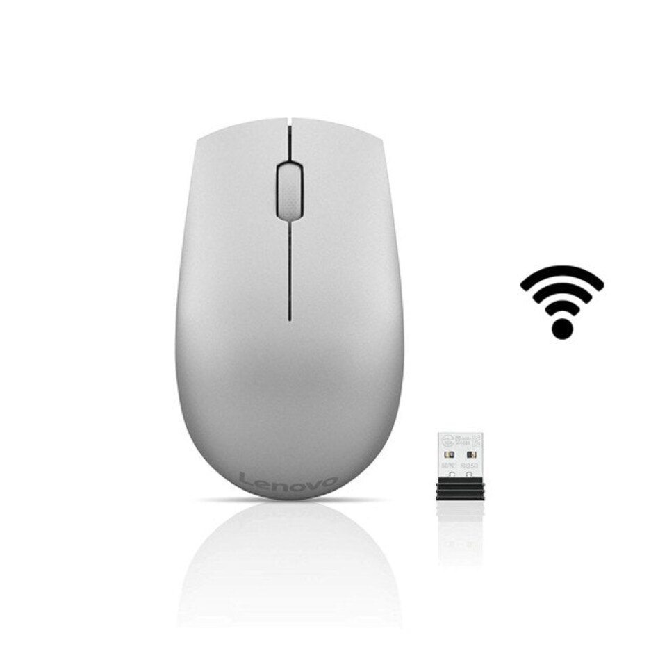 image 1 of Lenovo 520 Wireless Ambidextrous Optical Mouse Platinum - GY50T83716 GY50T83716
