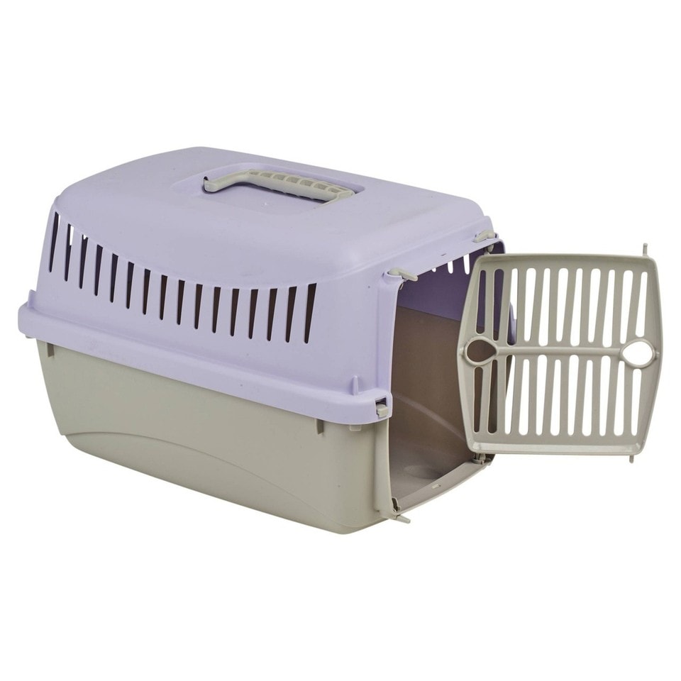 image 1 of Transportini Pet Carrier Travel Crate Cat Dog Cage Portable Box Pastel | Purple | Pastel Purple | Small | 1