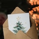 image 3 of Decorated Tree Large Star Festive Fun Xmas Art Blank Christmas Card