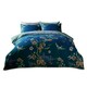 image 4 of Akari Floral Printed Duvet Cover Set Reversible Polycotton Beddings Blue | Single