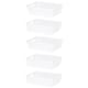 image 5 of Wham Studio 5 x 770ml Rectangular Plastic Storage Baskets Ice White Grey