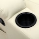 image 2 of Caesar Bonded Leather Recliner Rocking Swivel Heat & Massage Chair (Cream)