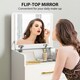 image 3 of HOMCOM 3 in 1 Dressing Table Vanity Desk with Mirror and Cushioned Stool White