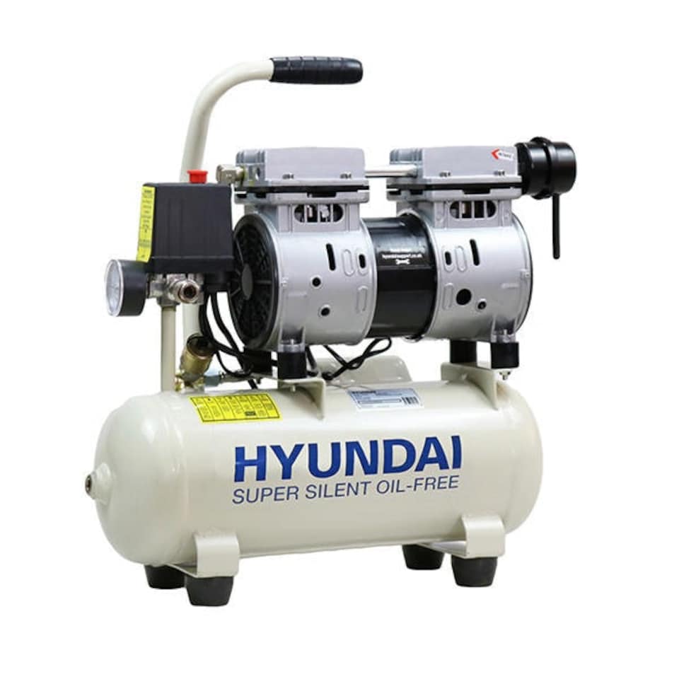 image 1 of Hyundai 8 Litre Air Compressor, 4CFM/100psi, Silenced, Oil Free, Direct Drive 0.75hp | HY5508