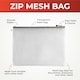 image 2 of Pack of 12 A4 Black Zip Strong Mesh Bags - Tough Waterproof Storage