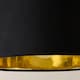 image 6 of ValueLights Reni Medium Black Velvet Gold Inner Lamp Shade | Black