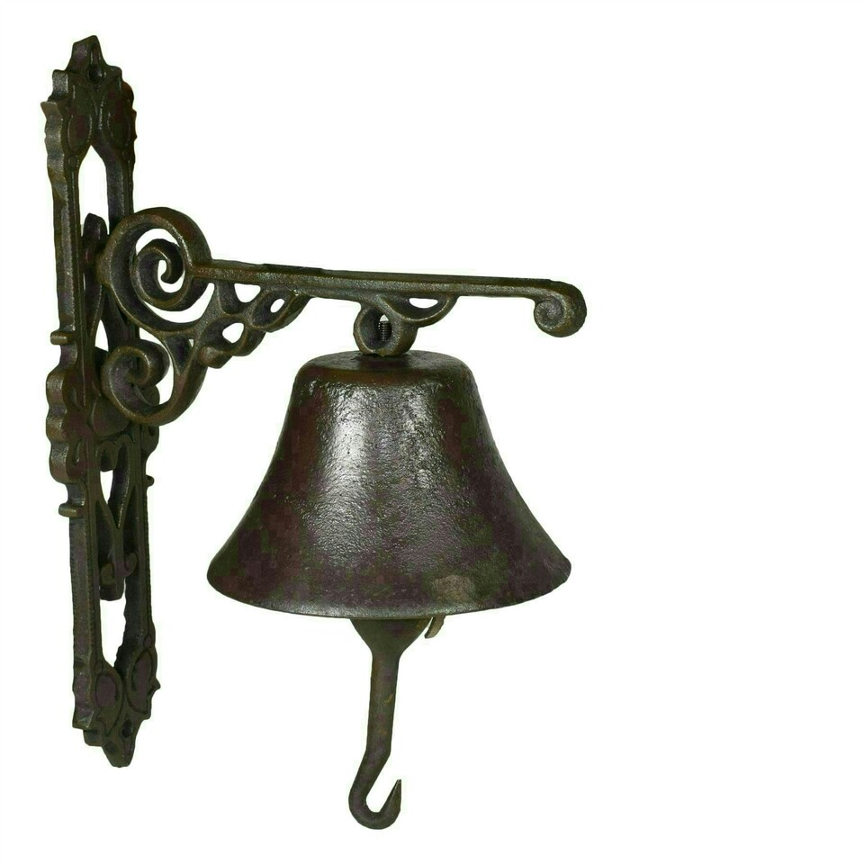image 1 of Springer Spaniel Dog Bell Cast Iron Sign Plaque Door Wall Fence Gate Post House