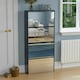image 4 of Vida Designs Welham 4 Drawer Mirrored Shoe Cabinet Shoe Rack Storage Cupboard, Black