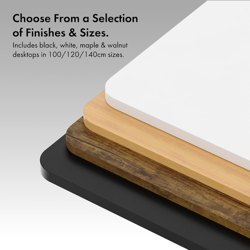 image 1 of Vonhaus Light Wood Maple Effect Electric Standing Desk 140x60cm