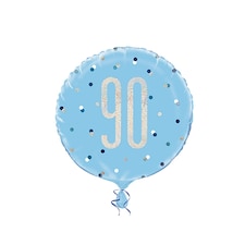 Unique Party Glitz Prismatic Age Foil Balloon - Blue - 100