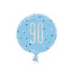 image 1 of Unique Party Glitz Prismatic Age Foil Balloon - Blue - 100