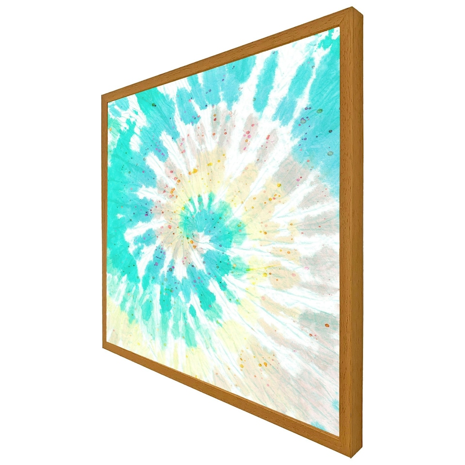 image 1 of Tie dye pattern shibori print (Picture Frame) White | M