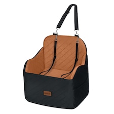 Skylos Brown Dog Booster Car Seat Portable Puppy Travel Carrier Bed for Pet | Brown | Brown | One Size