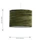 image 7 of Set of 2 Green Crushed Velvet 30cm Pendant Lightshades Green