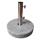 image 1 of 25kg Round Granite Garden Parasol / Umbrella Base Weight Stainless Steel Pole | Grey | Grey