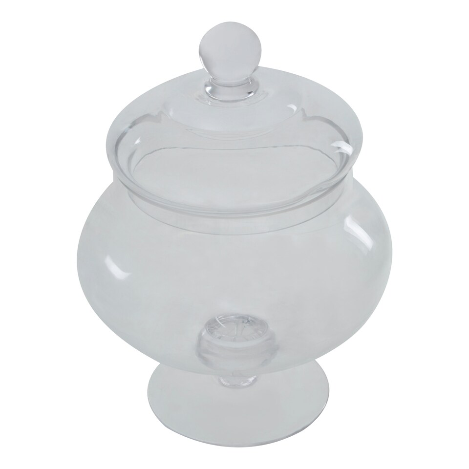 image 1 of Interiors by Premier Versatile Clear Glass Candy Small Storage Jar, Elegant Storage Jar For Kitchen, Functional Glass Container