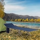 image 2 of Outsunny Single Portable Outdoor Military Sleeping Bed Camping Cot Blue