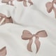 image 4 of OHS Bow Reversible Soft Cosy Plump Duvet Cover and Pillowcase Bedding Set | Multi | Ivory/Mink | Single
