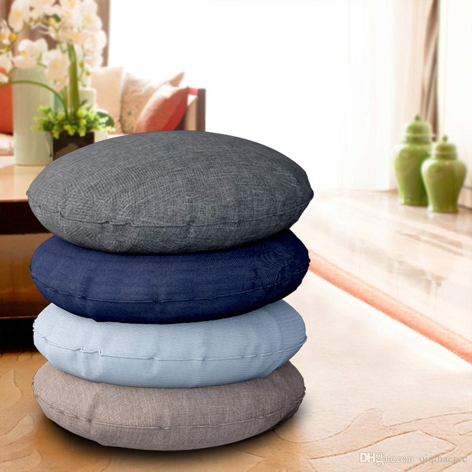 image 1 of Covers&All Round Pillow Cover, Weather & UV Resistant, with Zippers, Round 30in D x 30in W, Beige