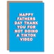 image 1 of Thanks Not Doing Social Media Video Fun Fathers Day Dad Card