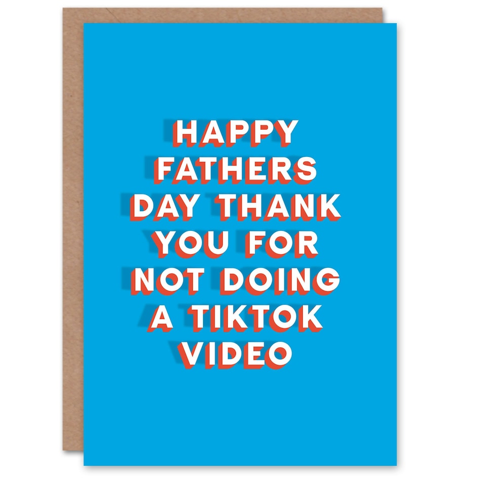 image 1 of Thanks Not Doing Social Media Video Fun Fathers Day Dad Card
