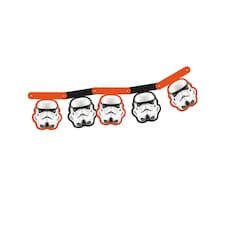 Star Wars Cardboard Helmet Stormtrooper Banner - White/Orange/Black - One Size