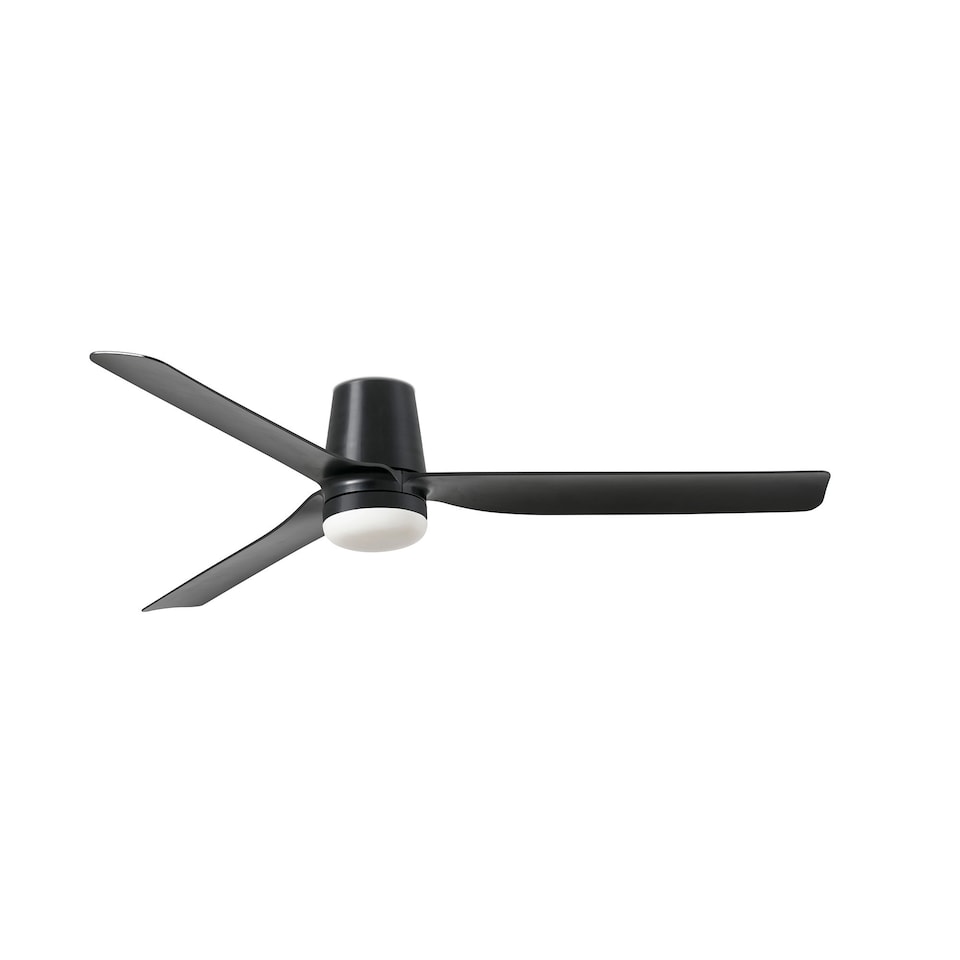 image 1 of Punt Tub 132cm LED Ceiling Fan Matt Black CCT