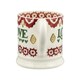 image 3 of Mug Set: 2 x 300ml Emma Bridgewater Christmas Peace & Love Set, Set Of 2 Half Pint Mugs, Ceramic White