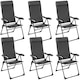 image 1 of Camping Chair Muritz - folding, lightweight, 7 position backrest, weather resistant | Grey | anthracite | One Size | 6