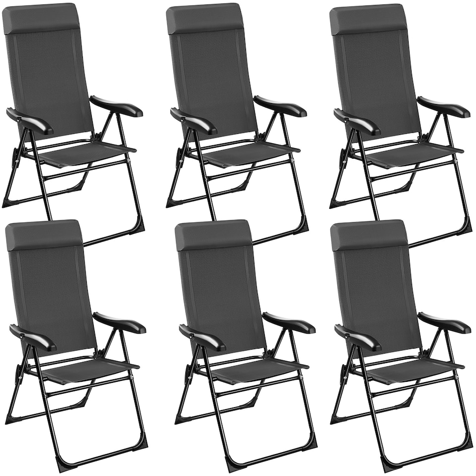image 1 of Camping Chair Muritz - folding, lightweight, 7 position backrest, weather resistant | Grey | anthracite | One Size | 6