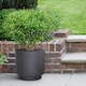image 10 of Hammered Stone Black Cylinder Planter, Outdoor Plant Pot D36 H36 cm, 30.9 ltrs Cap.