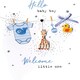 image 1 of Hello Baby Boy Welcome Little One Congratulations Card