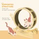 image 4 of PawHut Cat Treadmill with Brake, Scratching Pads for Indoor Cats, Oak Tone
