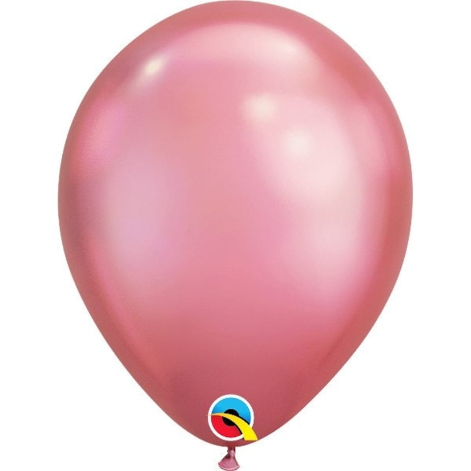 Qualatex 7 Inch 100 Round Plain Latex Balloons - Mauve - One Size