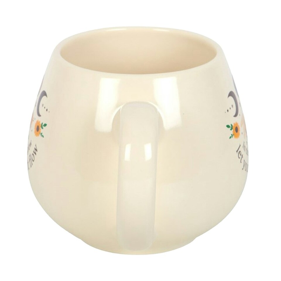 image 1 of Something Different Let Your Spirit Flow Rounded Mug - Cream/Brown/Yellow - One Size