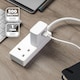 image 2 of GEEPAS 13A 2 Gang Extension Lead 2m cable, White