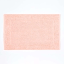Homescapes Imperial Plain Cotton Bath Mat - Peach | Orange | 50 x 80 cm