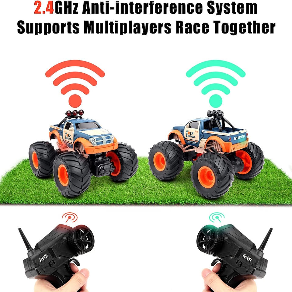 image 1 of 1:18 Scale Bigfoot Remote Control Monster Truck All-Terrain RC Car with Rechargeable Battery