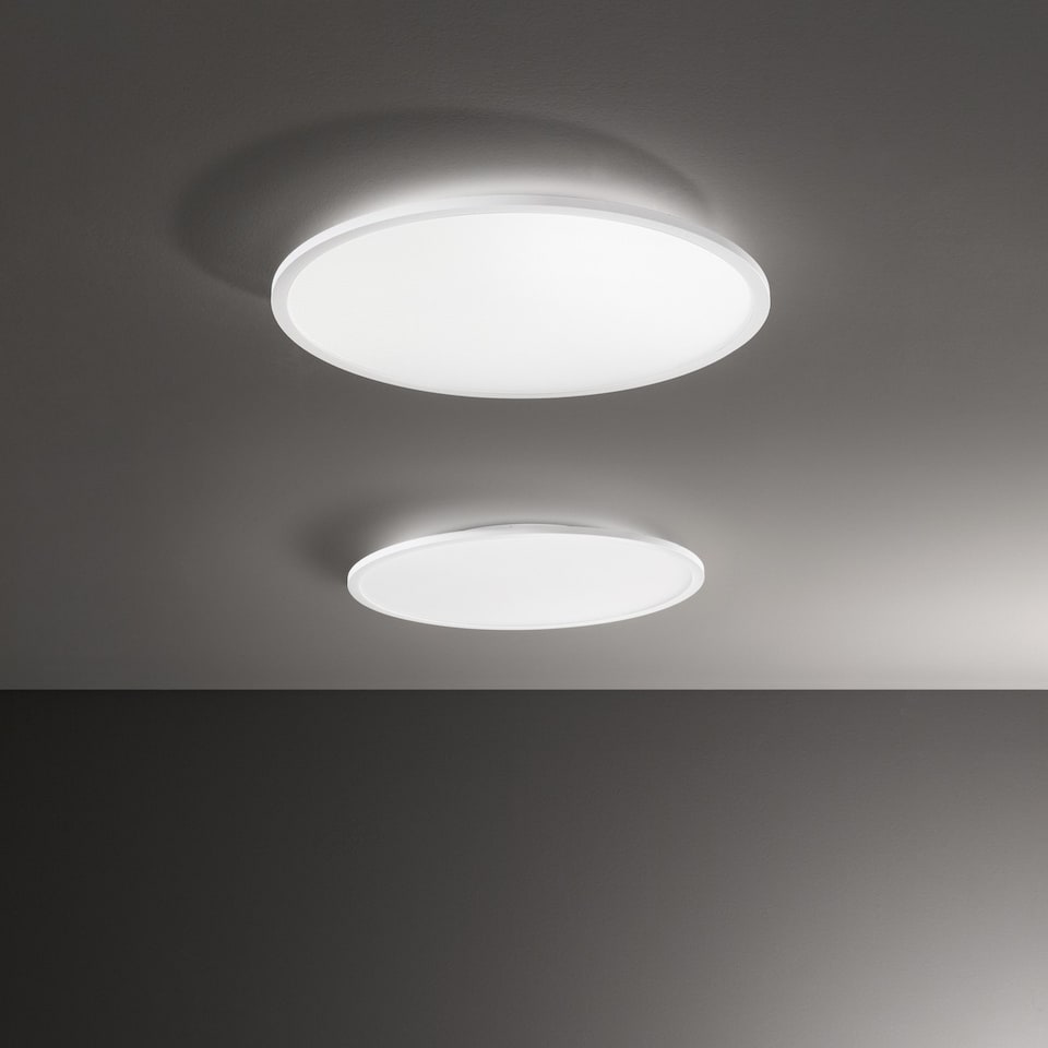image 1 of FLY 60cm Integrated LED Semi Flush Light White, 3000K, IP40