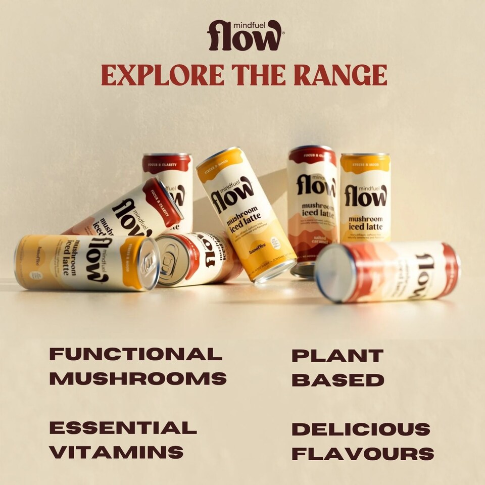 image 1 of Mindfuel Flow Restore - Reishi Oat Latte Banoffee 6 x 250ml